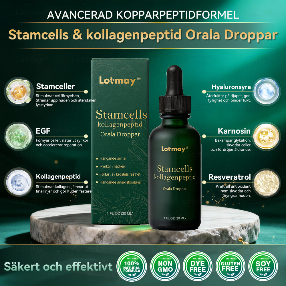 𝐂𝐫𝐨𝐚𝐢𝐞® 🚀 Stamcells & kollagenpeptid Orala Droppar(Lyft och strama upp slapp hud, minska rynkbildning och främja hårväxt och nagelhälsa)