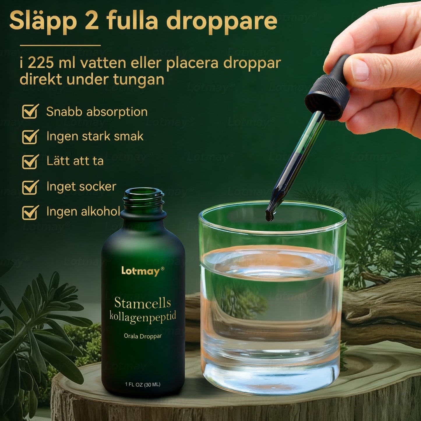 𝐂𝐫𝐨𝐚𝐢𝐞® 🚀 Stamcells & kollagenpeptid Orala Droppar(Lyft och strama upp slapp hud, minska rynkbildning och främja hårväxt och nagelhälsa)